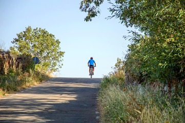 Bicycling on rural road