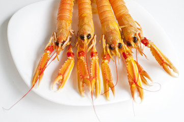 shellfish, boiled crawfish