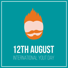 youth day illustration over color background