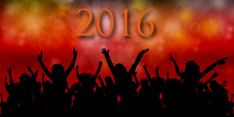 Naklejka na ściany i meble Happy New year 2016 background