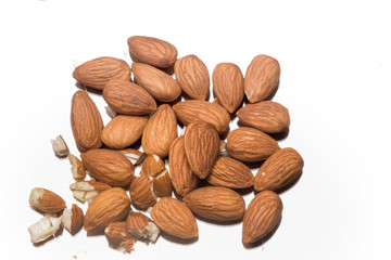 Almonds isolated