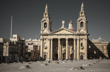 Fototapeta na wymiar Cathedral at Valletta, Malta