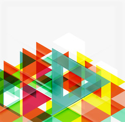 Abstract geometric background. Modern overlapping triangles