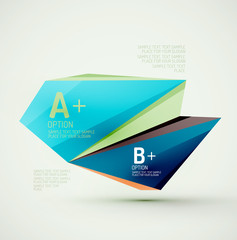 Geometric shapes in the air. Vector abstract background