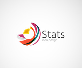 Obraz premium Statistics company logo design. Vector illustration. 