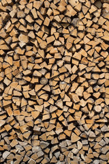 Stack of wood, firewood, background
