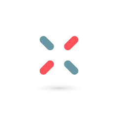 Letter X logo icon design template elements