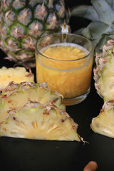 fresh pineapple and fruit juices