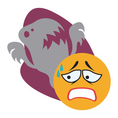 Cartoon emotions design.