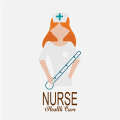 Nurse illustration over white color background