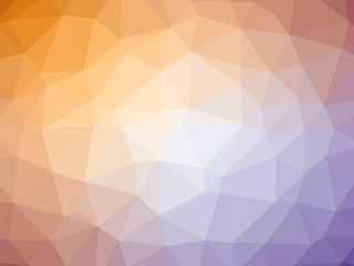 Orange purple gradient polygon shaped background.