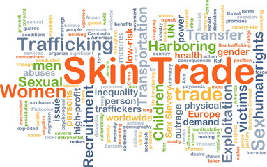 Skin trade background concept
