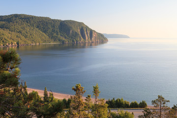 Old Woman Bay of Lake Superior in a sunny summer afternoon