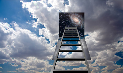 Ladder into hole in heaven