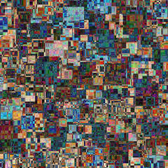 Vector abstract background. Consists of geometric elements. The elements have a square shape and different color. Colorful mosaic background. Medley background.