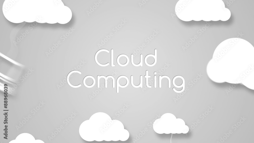 Poster Cloud computing concept with apps