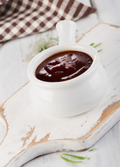 Bowl of bbq sauce.