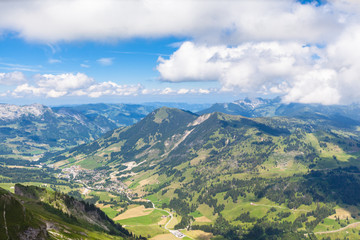 Panorama view of the Bernese Alps