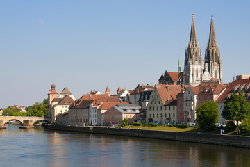 Naklejka premium Cityscape Regensburg