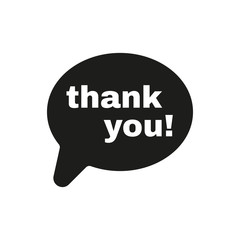 The thank you  icon. Thanks symbol. Flat
