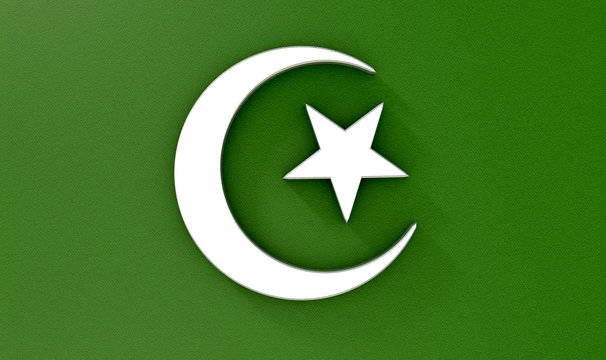 Muslim Crescent Moon And Star