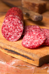 Still life with  sausage