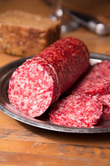 Still life with  sausage