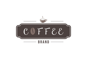 Coffee brand vector logo illustration