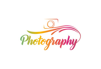 Photography handwrite logo vector illustration