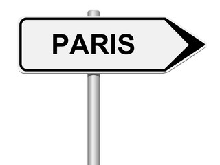 Panneau direction Paris
