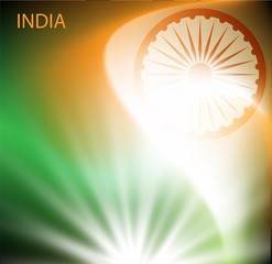 Abstract image of Indian flag holiday people