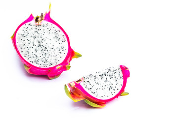 Dragonfruit on white background