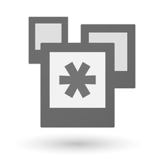 Obraz premium Isolated group of photos with an asterisk