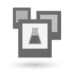 Isolated group of photos with a chemical test tube