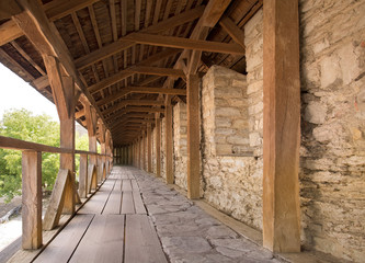 Curved passage in Kamianets-Podilskyi Castle, Ukraine