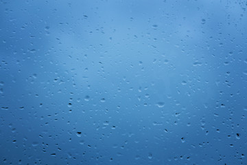 rain water drop on glass