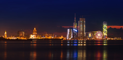 Fototapeta na wymiar Batumi by night, Georgia