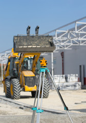Theodolite at construction site
