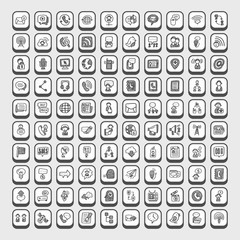 doodle communication icons
