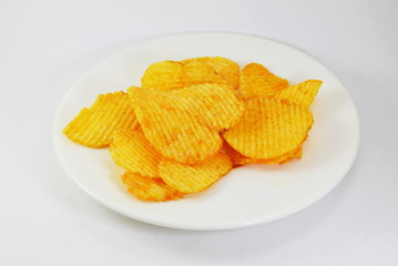 potato chip on dish