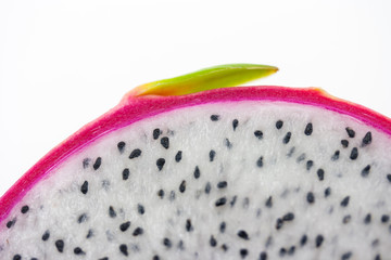 Close up Dragon Fruit on white