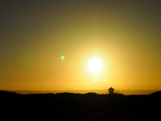 The Sun Set at the Coronado Beach in San Diego in June