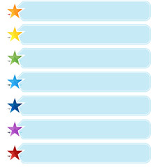 Star List Seven blank business diagram illustration