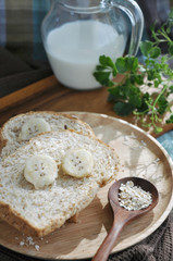 bread and banana for breakfast