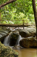 Small stream in the forest, Chaloem Rattanakosin National Park,