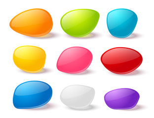 Set of glossy design elements