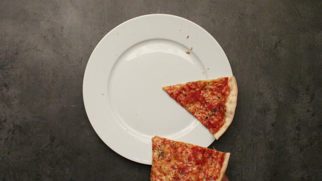 Eating pizza - stop motion animation