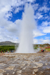 Geyser Strokku in Haukadalsvegur, Iceland
