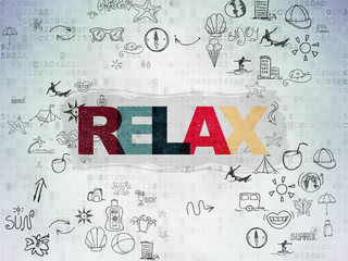 Obraz premium Travel concept: Relax on Digital Paper background