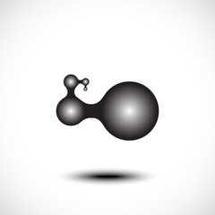 Abstract 3d render metaball sphere ball vector background for your design